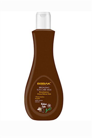Bebak Kakao Özlü Bronzlaştırıcı Süt – Etkili ve Doğal Bronzluk Sağlayan Vücut Losyonu, 215 ml