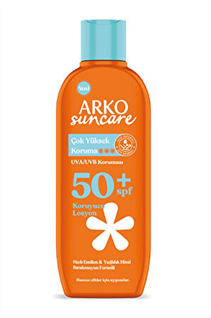 Arko Sun Care SPF50+ Güneş Koruyucu Losyon – Yüksek UVA & UVB Koruması, 200 ml