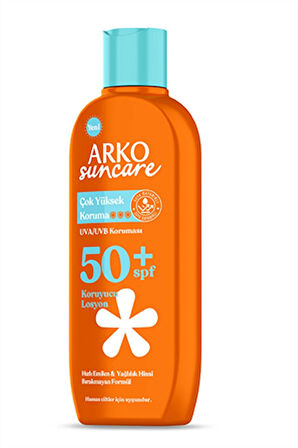 Arko Sun Care SPF50+ Güneş Koruyucu Losyon – Yüksek UVA & UVB Koruması, 200 ml
