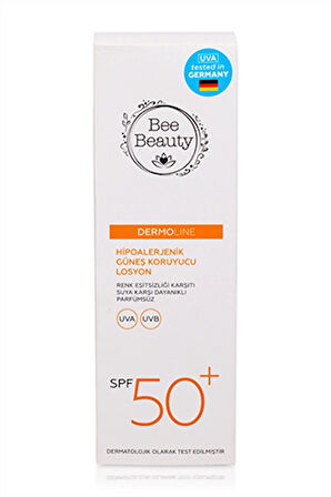 Bee Beauty Hipoalerjenik Güneş Koruyucu Losyon SPF50+ – Hassas Ciltler İçin Yüksek UVA & UVB Koruması, 100 ml