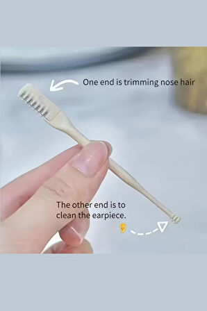 360° Dönebilen Çift Başlı Burun Tüyü Düzeltici – Paslanmaz Çelik, Yumuşak Kıllı Ağrısız Burun Tüyü Temizleyici Araç