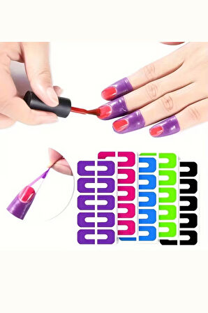 U Şeklinde Tırnak Boyası Koruyucu – Kokusuz Lateks Kutikül Koruyucu, Kusursuz Manikür ve Tırnak Sanatı İçin, 1 Adet