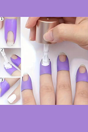 U Şeklinde Tırnak Boyası Koruyucu – Kokusuz Lateks Kutikül Koruyucu, Kusursuz Manikür ve Tırnak Sanatı İçin, 1 Adet