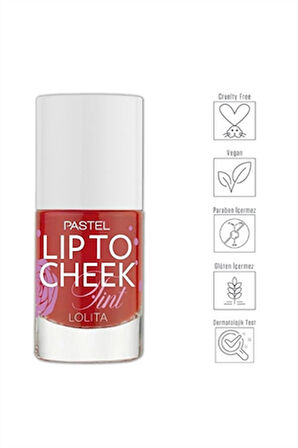Pastel Lip To Cheek Tint Lolita – Dudak ve Yanaklar İçin Doğal Renk Veren Likit Allık & Ruj
