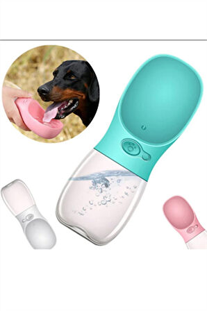 Taşınabilir Köpek Su Şişesi – Dökülme Önleyici Kapaklı, Saplı Seyahat Dostu Evcil Hayvan Su Kabı, Karışık Renk (Stok Durumuna Göre)