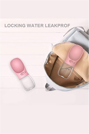 Taşınabilir Köpek Su Şişesi – Dökülme Önleyici Kapaklı, Saplı Seyahat Dostu Evcil Hayvan Su Kabı, Karışık Renk (Stok Durumuna Göre)