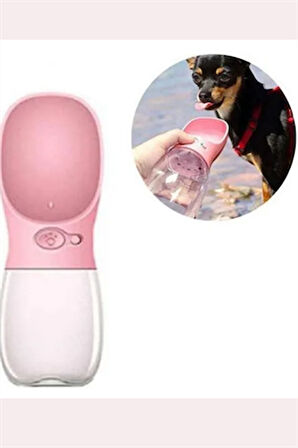 Taşınabilir Köpek Su Şişesi – Dökülme Önleyici Kapaklı, Saplı Seyahat Dostu Evcil Hayvan Su Kabı, Karışık Renk (Stok Durumuna Göre)