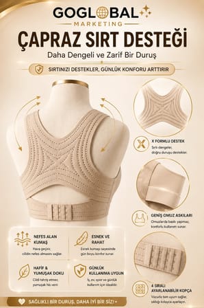 Kadın Çapraz Sırt Destekli Toparlayıcı Sütyen Balensiz Geniş Askılı Günlük Konfor Sütyeni