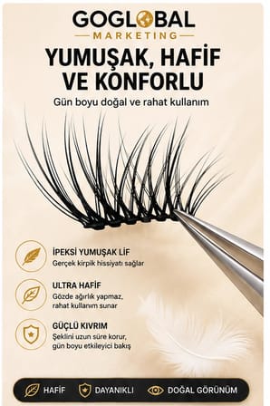 Takma Kirpik Seti – 8 Farklı Model Cluster Kirpik Anime Manga Wispy Doğal ve Hacimli