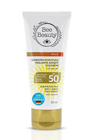 Bee Beauty Koruyucu Yaşlanma Karşıtı Yüz Kremi 50 Spf 50 ml Keçi Sütü Kolajen Yüz Kremi 50 ml