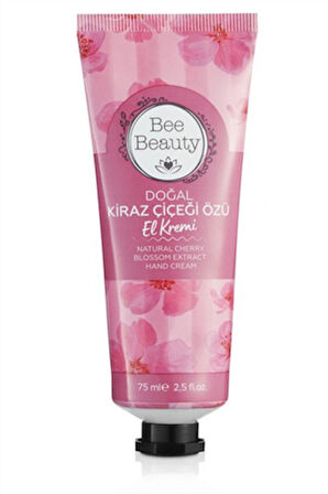 Bee Beauty Güneşten Koruyucu ve Ton Eşitleyici Pembe Yüz Kremi 50SPF 50 ml Doğal Kiraz Çiçeği Özü El Kremi 75 ml