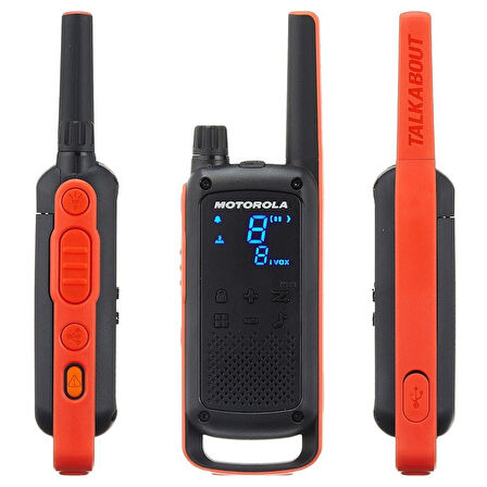 Motorola TLKR-T82 10 Km Siyah PMR El Telsizi 2'li Paket