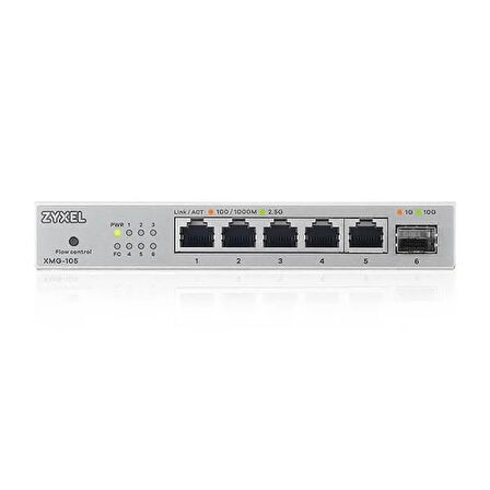 ZYXEL 5port XMG-105 2.5 GIGABIT 1-SFP 10GBE YÖNETİLEMEZ SWITCH