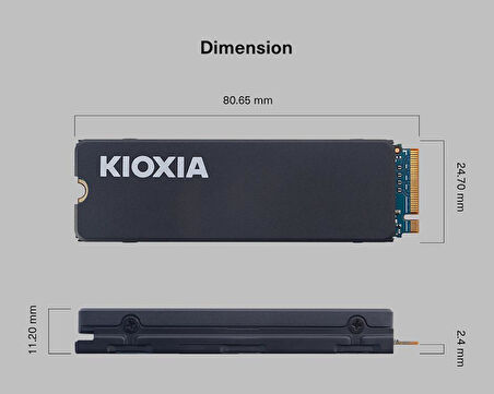 Kioxia Exceria Heatsink LSC11K1T02G8 1TB Gen4x4 62