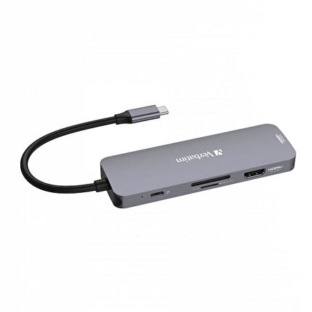 VERBATIM CMH-08 USB-C Pro Çok Bağlantı Noktalı Dock