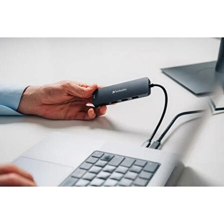 VERBATIM CMH-08 USB-C Pro Çok Bağlantı Noktalı Dock