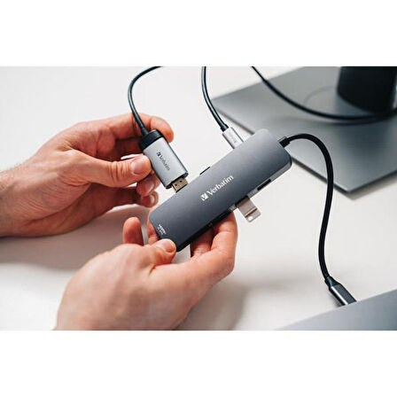 VERBATIM CMH-08 USB-C Pro Çok Bağlantı Noktalı Dock