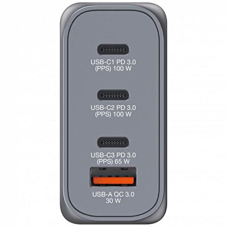 VERBATIM GNC-100 100W 4-Bağlantı Noktalı GaN Duvar Şarj Cihazı