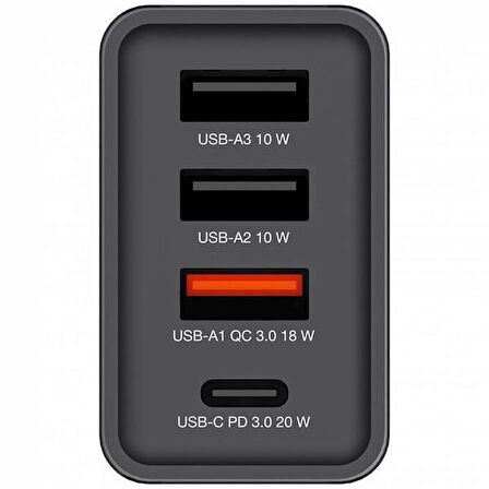VERBATIM CHR-30EU1 30W 4 Bağlantı Noktalı USB Duvar Şarj Cihazı - Siyah