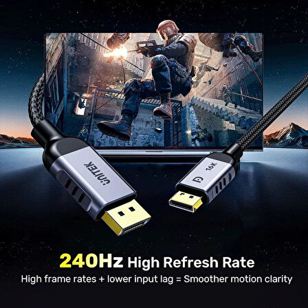 UNITEK DISPLAY PORT 2.1 %100 BAKIR 2MT 16K&60Hz (C1626GY01-2M)