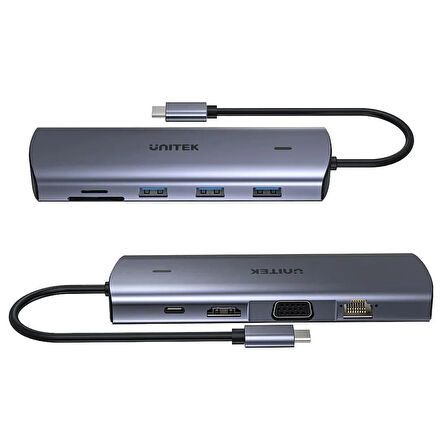 UNITEK USB-C 9in1 UNIVERSAL DOCKING STATION (D1113A)