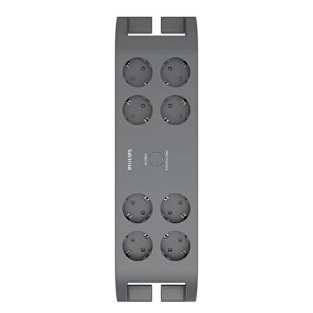 PHILIPS 8-li SPN3180A/62 900 Joules Akım Koruma Prizi GRİ