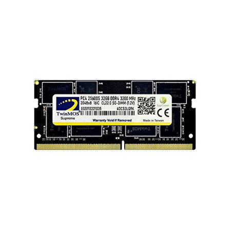 TWINMOS 32GB DDR4 3200MHZ NOTEBOOK RAM VALUE MDD432GB3200N