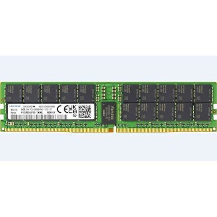 SAMSUNG DDR5 ECC RDIMM 64GB 5600MHz M321R8GA0PB0-CWM 2Rx4 Sunucu Ram