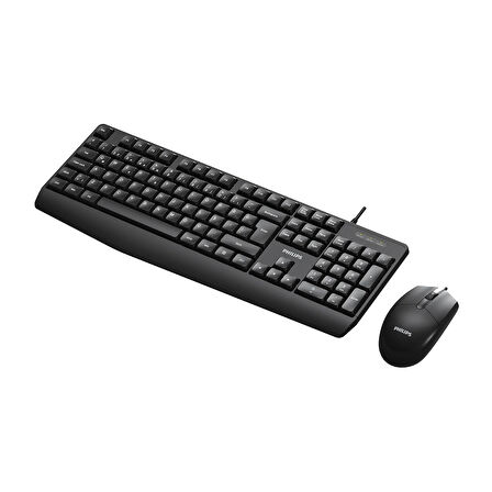 PHILIPS KABLOLU  KLAVYE&MOUSE SET SPT6237B SİYAH