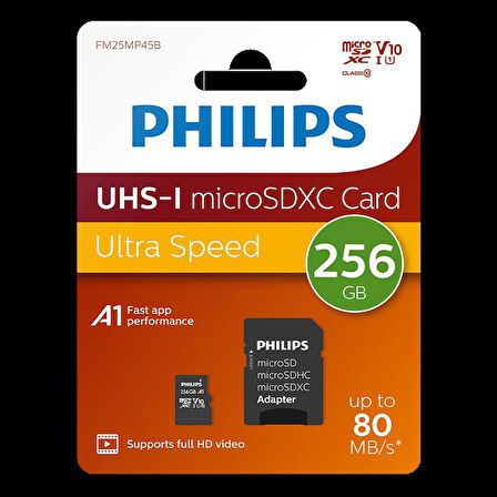 PHILIPS 256GB MICRO SDXC 80 MB/S C10 FM25MP45B/00
