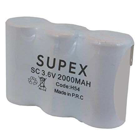 SUPEX 3.6 VOLT - 2000 MAH 3LÜ YANYANA SÜPÜRGE PİLİ