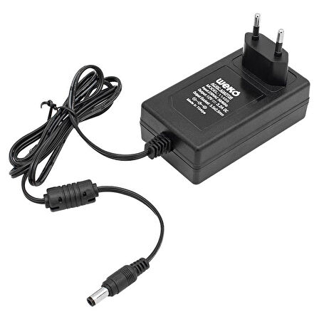 Weko 12 Volt 3.2 Amper 38 Watt Plastik Kasa Priz Tipi Adaptör (5.5x2.5 Uçlu)