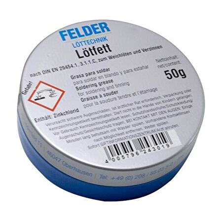 Lötfett Lehim Pastası Lötfett 50 Gr