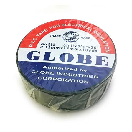 Globe 0.13Mmx19Mm İzole Bant 10'lu Siyah
