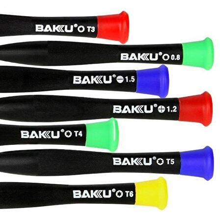 Baku BK-6108 8in1 Hassas Tornavida Seti (1.5-1.2-0.8--T3-T4-T5-T6)