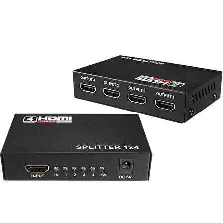 Fully G-538G 1.4V 1080P 3D 4 Portlu HDMI Splitter Dağıtıcı