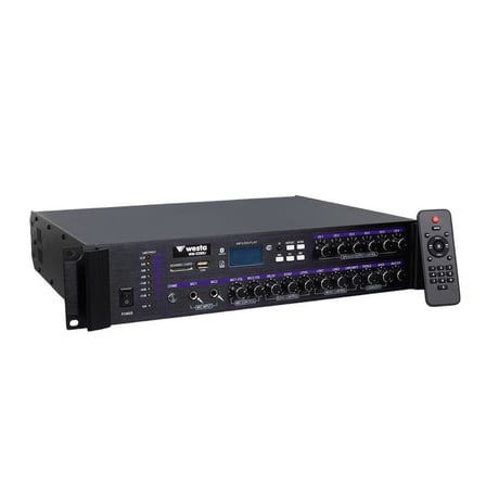 Westa WM-2250U 250 Watt 100 Volt USB-SD-Bluetooth 6 Bölgeli Trafolu Mixer Anfi
