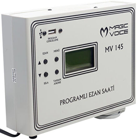 Magicvoice MV-145 3 Hocalı Programlı Duvar Tipi Ezan Saati
