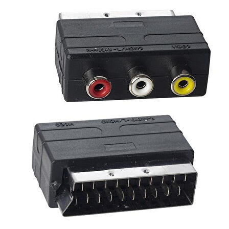 Scart Erkek-Rca Dişi Ara Mini Adaptör