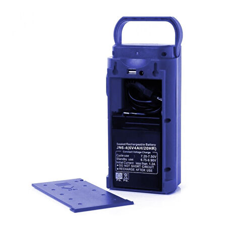 PowerMaster PM-21980 24 Ledli Şarjlı Işıldak (6V4A Akülü - Powerbank Özellikli)