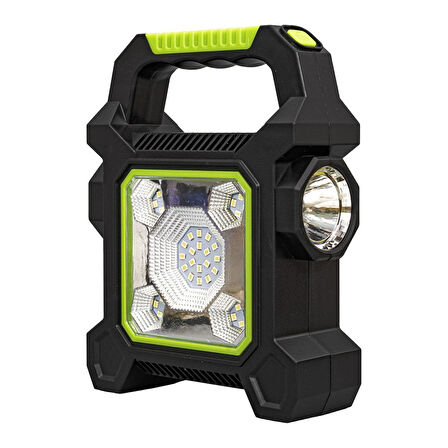 Powermaster JY-258C 3 Kademeli̇ Şarjlı Çok Fonksiyonlu Solar Işıldak
