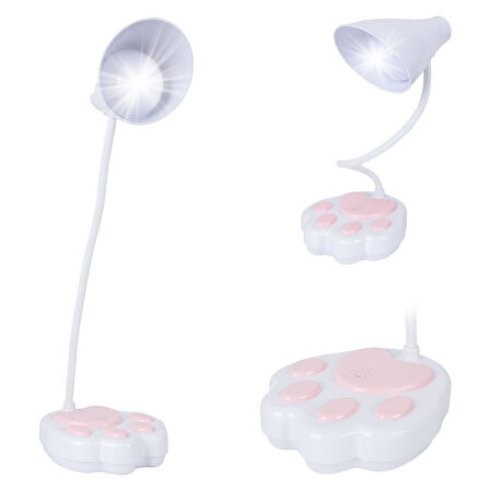 PowerMaster JF-1623 20 LED'li 2.5 Watt Şarjlı Esnek Masa Lambası (OM-114) - Dokunmatik ve USB Şarjlı