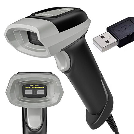 Tiwox VS-331 USB 1D CCD El Tipi USB Kablolu Barkod Okuyucu