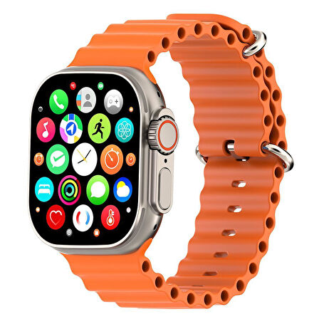 Hytech W69 Watch IOS ve Android Uyumlu MActive 2.05 inç Geniş Ekranlı Turuncu Akıllı Saat