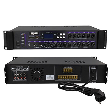 Dexun D-100 60W USB-SD Girişli 100V Hat Trafolu Anfi