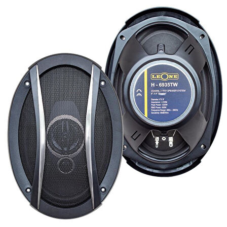 Leone HR-6935TW 1250 Watt 6 X 9 Kapaklı Çiftli Takım Oval Hoparlör