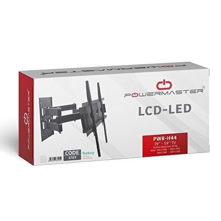 Powermaster PWR-H44 39''-55'' Çift Kollu Kilitli Hareketli Duvar Askı Aparatı