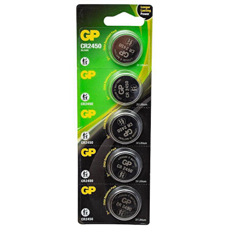 GP CR2450 3 Volt Lityum 5'li Pil