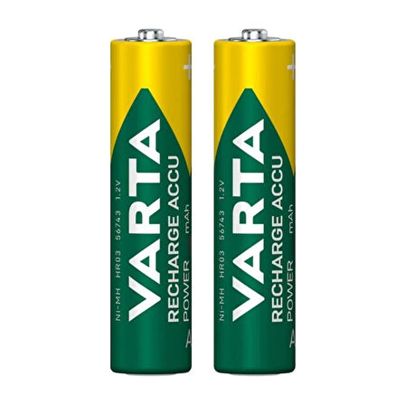 Varta 56703 1.2V 800 mAh Şarjlı AAA İnce Kalem Pil (2'li Paket)