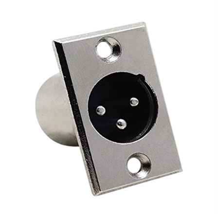 Elektromer Canon XLR 3 Pin Erkek Şase Konnektör